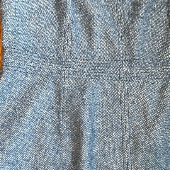 BANANA REPUBLIC Wool-Blend Flannel Sheath Dress in Light Blue 14 - Picture 5 of 10